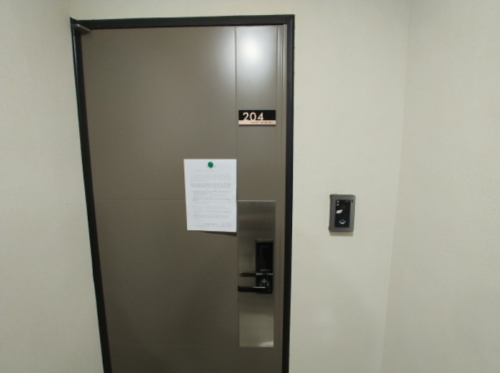 204호 안내문 부착