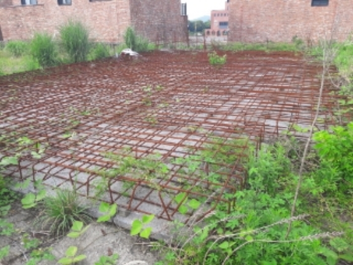 본건(교래리 608-14) 바닥 기초공사 모습