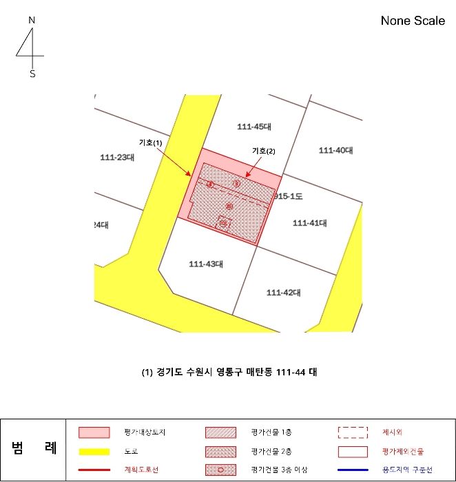 지 적 및 건 물 개 황 도