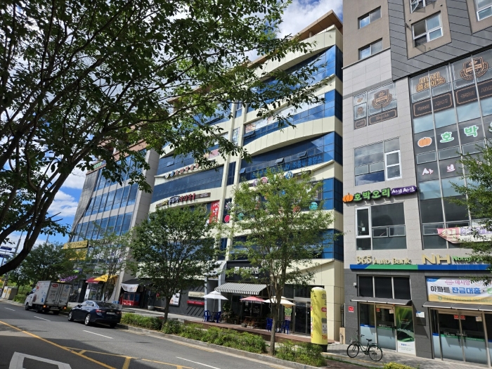 본건 전경사진, 남동측 인근에서 촬영