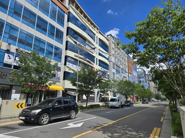 본건 전경사진, 서측 인근에서 촬영