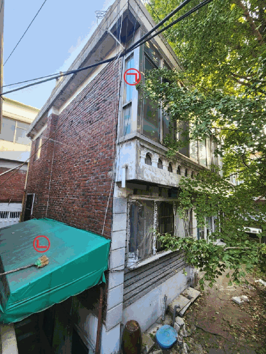 기호2 건물 및 제시외 건물(부합물) 기호㉠,㉡