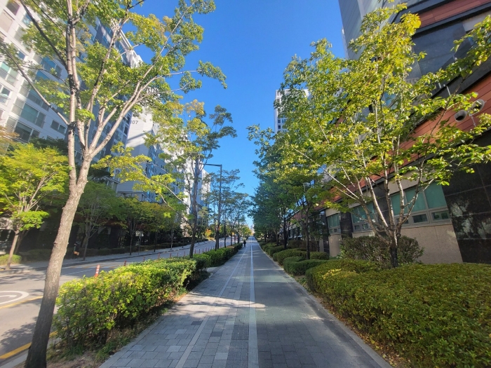 [ 본건 아파트 단지 내 전경 ]