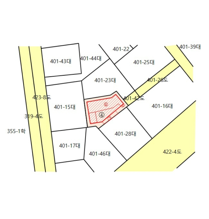지 적  및  건  물  개  황   도