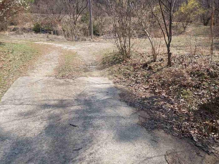 부동산표시목록 2번 토지(임야) 입구-임도 끝자락에 위치하고 있음