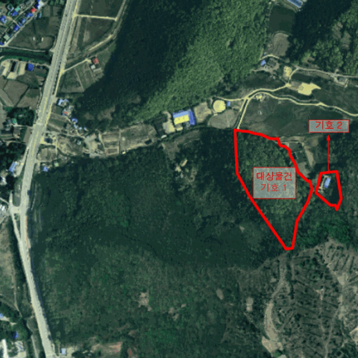 항 공 위 치 도(2018년 위성사진)