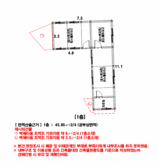 건물개황도 및 내부구조도