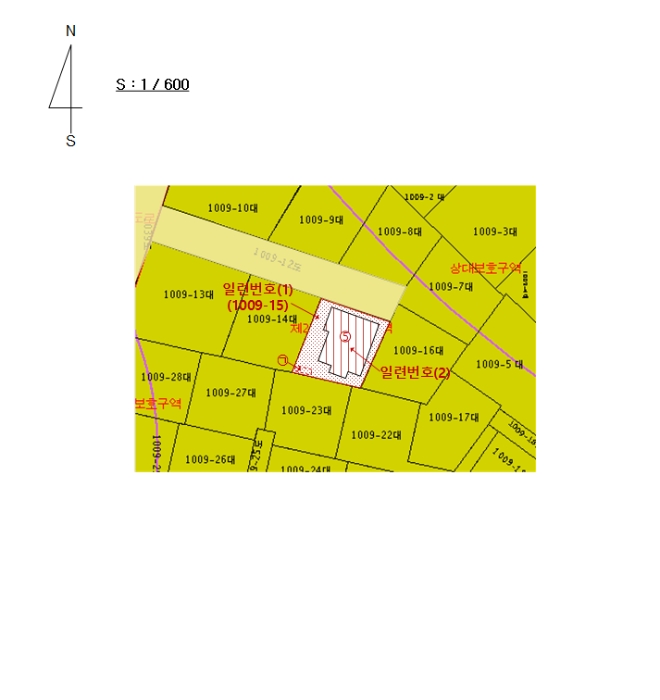 지적 및 건물개황도