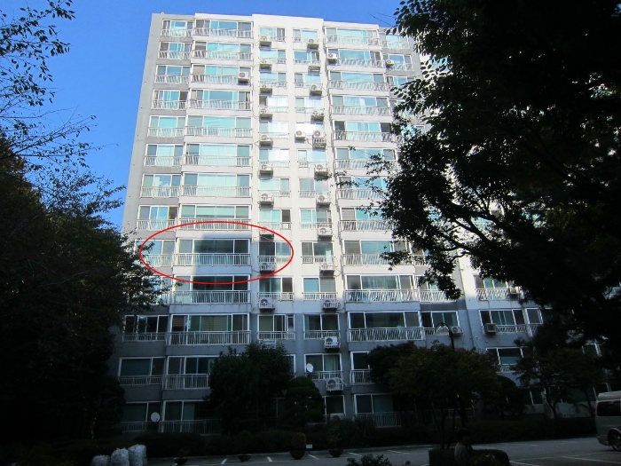 연원마을쉐르빌아파트 202동 5층 506호 전경(남서측촬영)