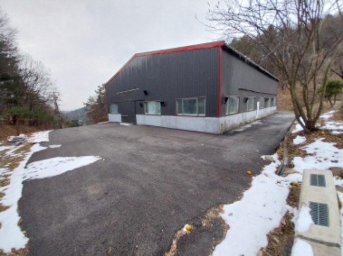 건물 우측, 뒤쪽 전경 