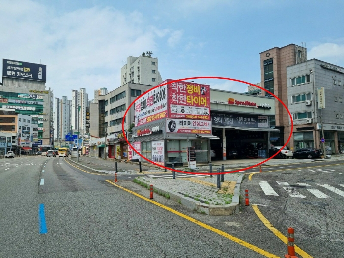 본건 기호(1,2) 남동측에서 촬영