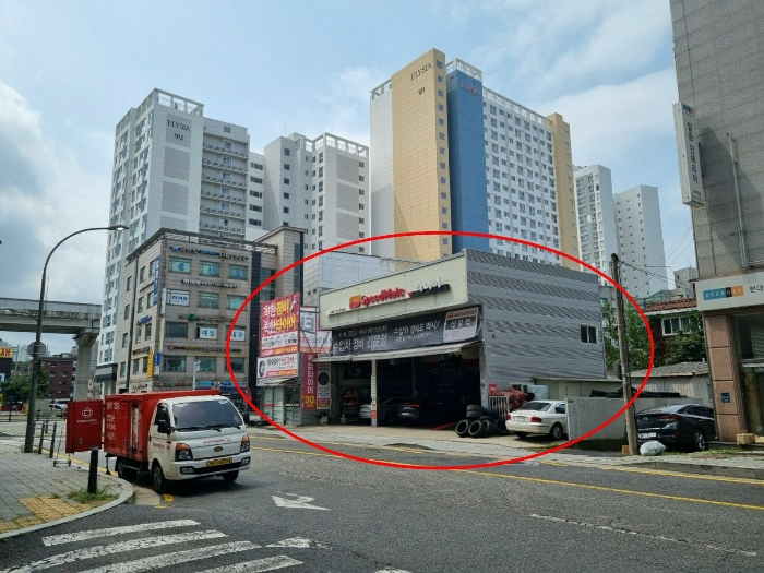 본건 기호(1,2) 북동측에서 촬영