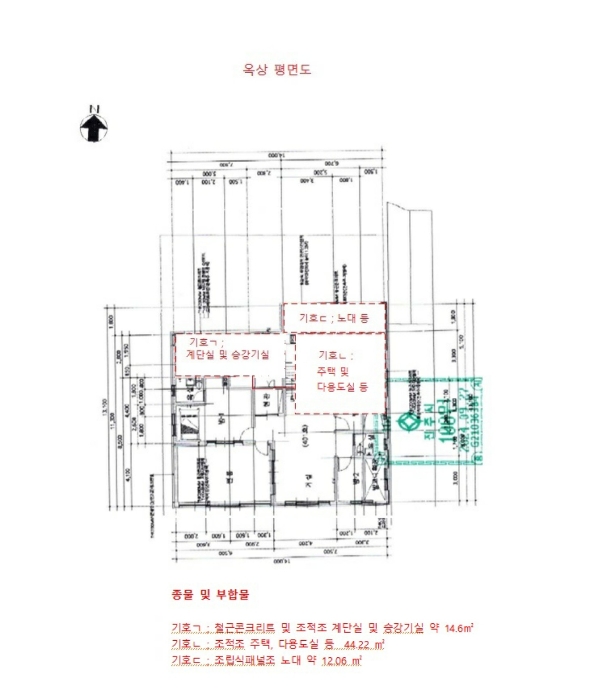 옥상 제시외 건물 등