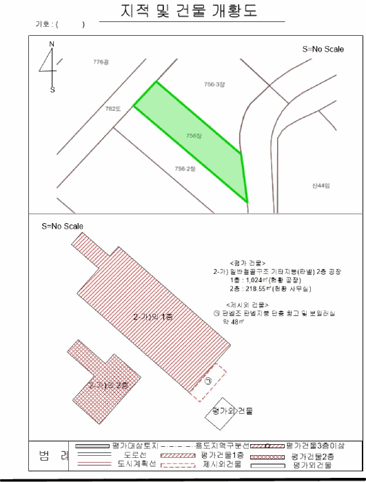 지적 및 건물개황도