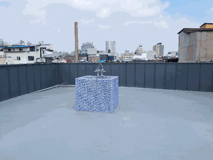 3층 옥상 세면대