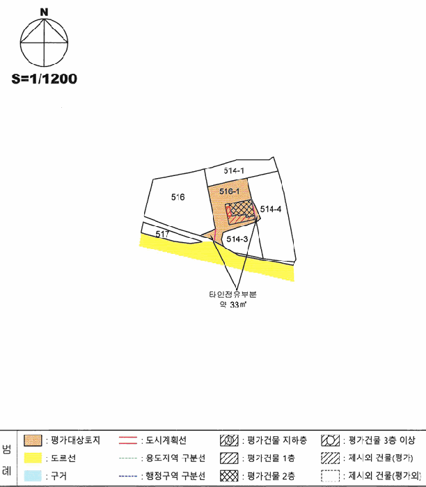 지적 및 건물개황도