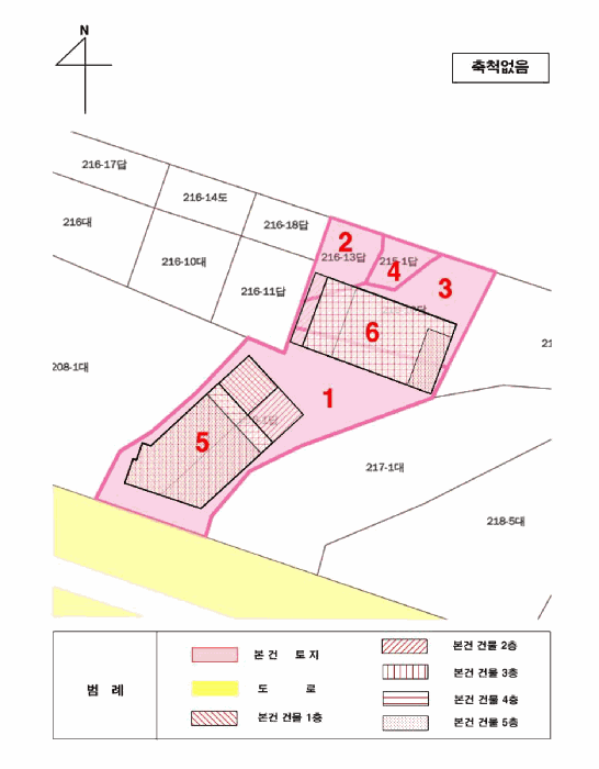 지적 및 건물개황도
