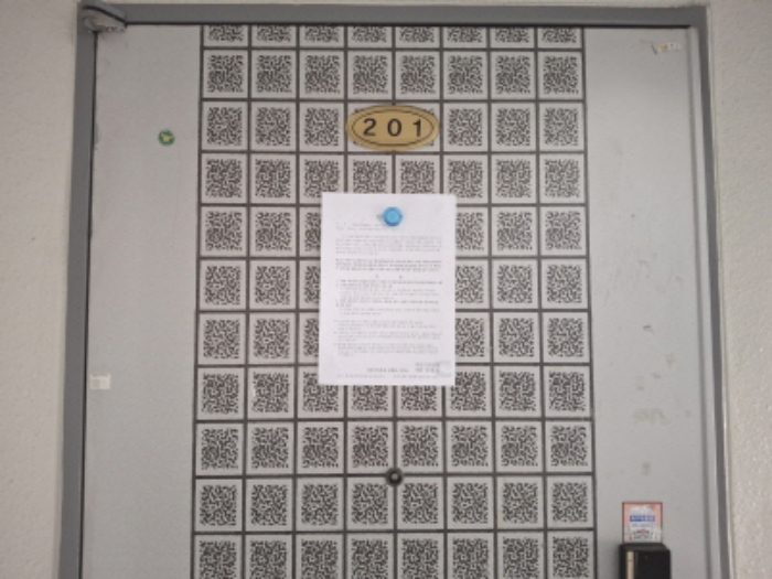 201호 안내문 부착