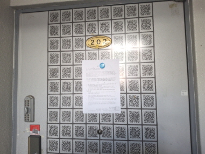202호 안내문 부착