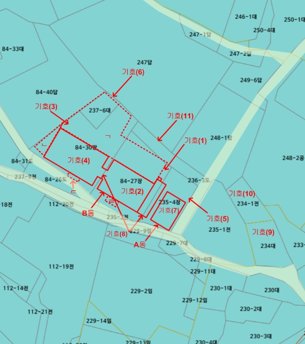지적 및 건물개황도