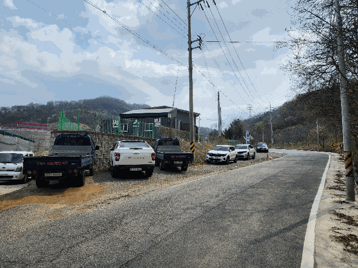 본 공장 전경 및 도로상황 (북서측에서 촬영)