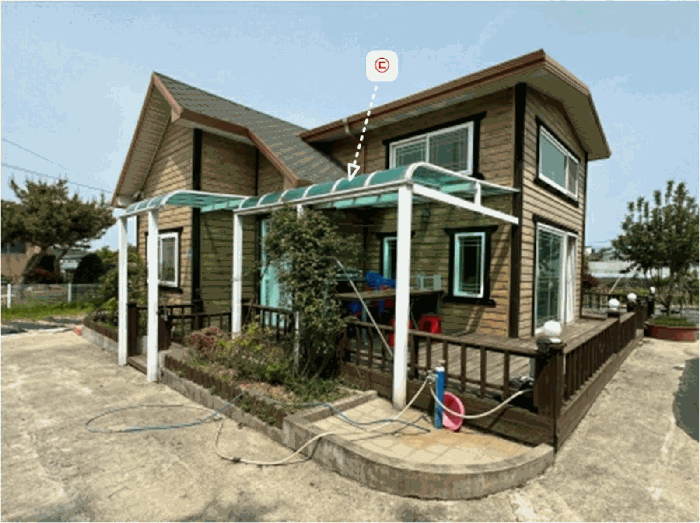 제시외(㉢, 비가림시설 등) 전경