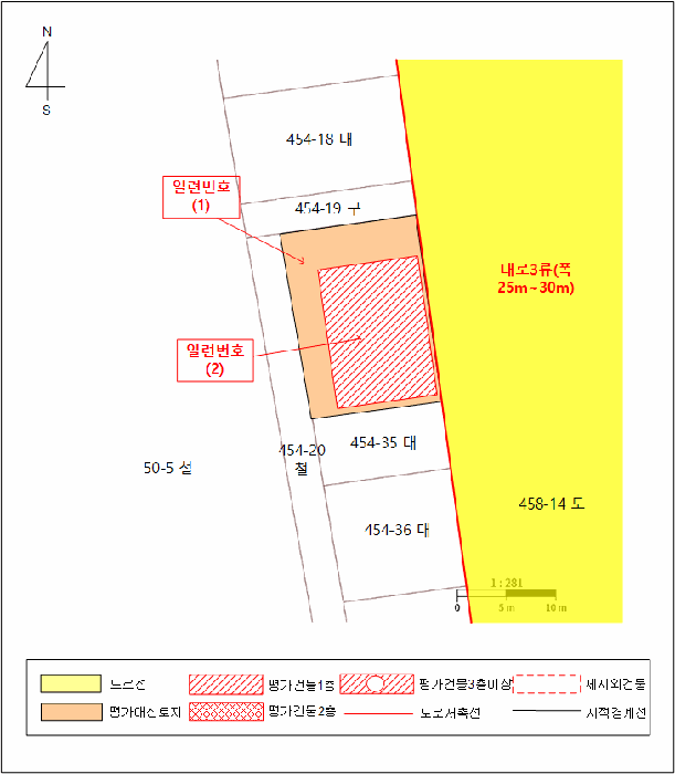 지적 및 건물개황도