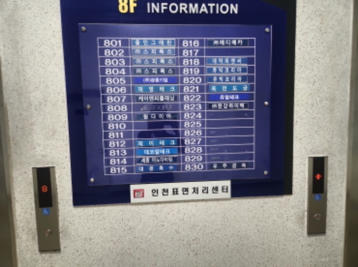 8층에 소재하는 회사명