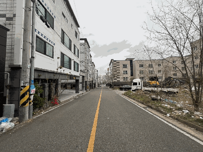 대상물건 인접도로 전경