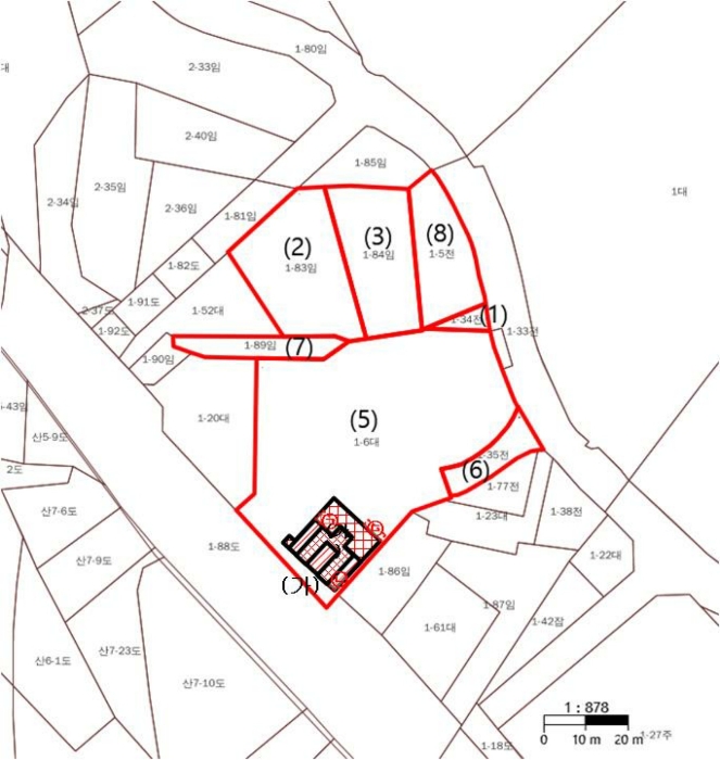 지적 및 건물개황도