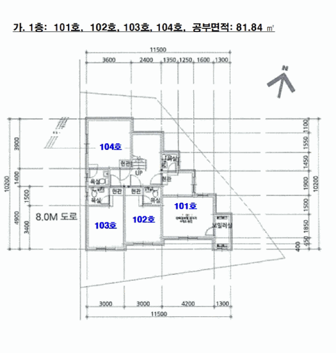 지층 호별배치 및 내부구조도