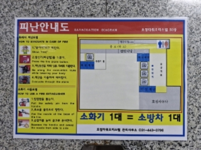 피난안내도 (지하 2층)