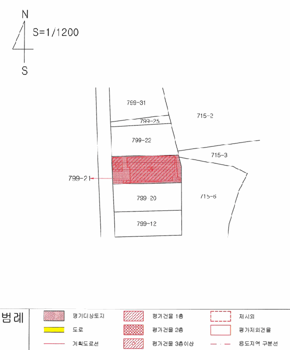 지적 및 건물개황도