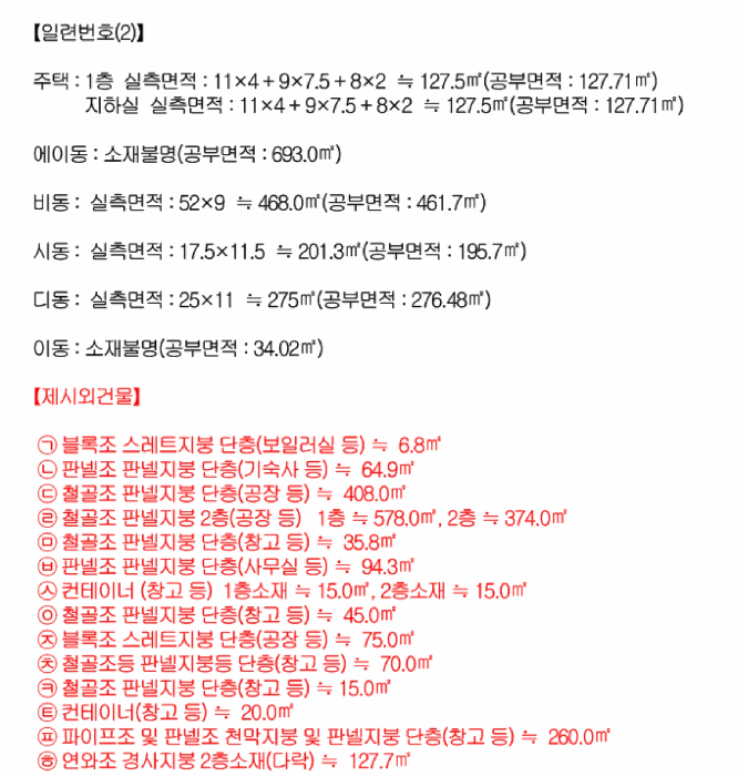 건물개황도 및 내부구조도