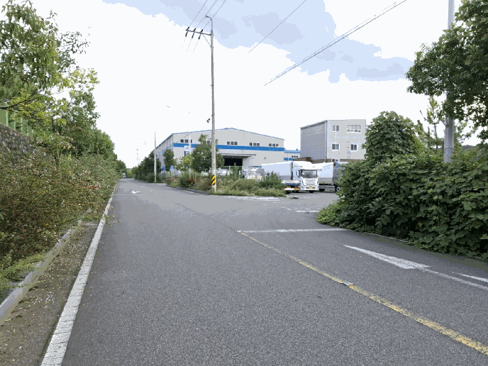 북측 봉계농공길 53 에서 본 대상 전경과 그 주변전경