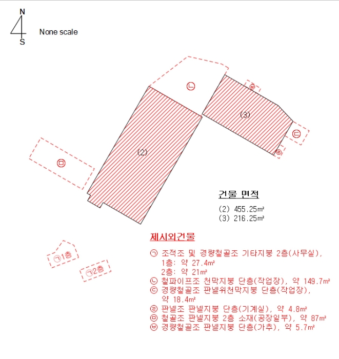 지적 및 건물개황도