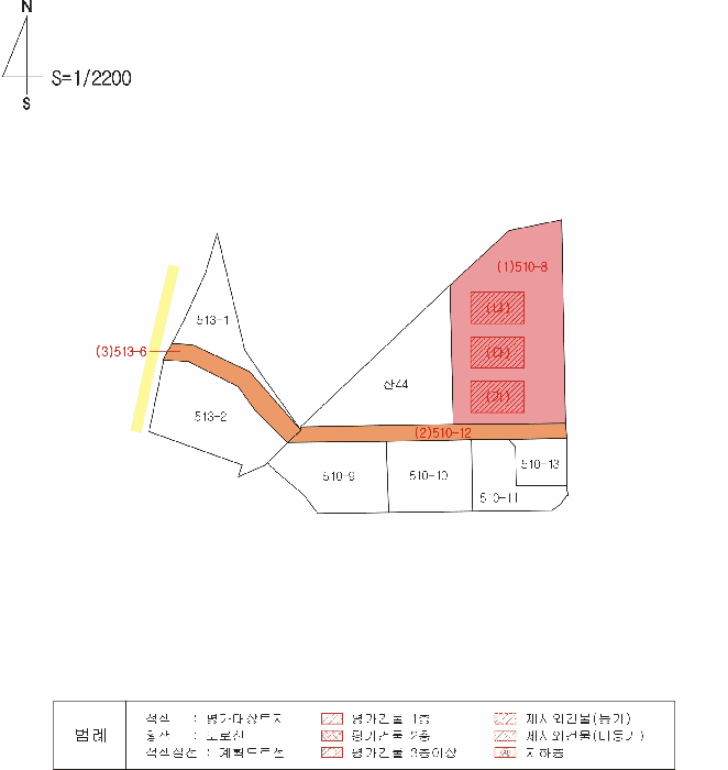 지적 및 건물개황도