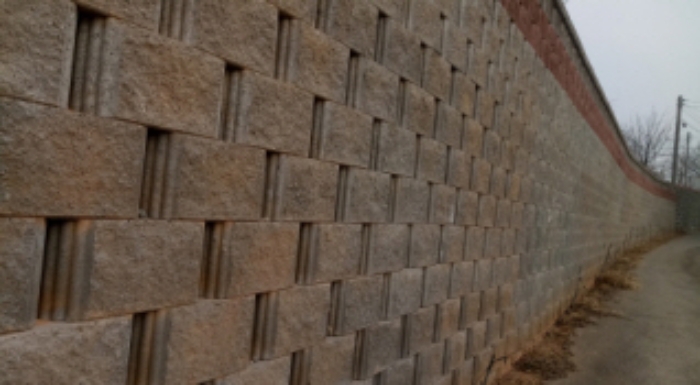 * 본건 축대전경