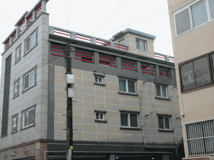 건물(2),  제시외건물 (ㄱ) = 4층에 소재하는 차양