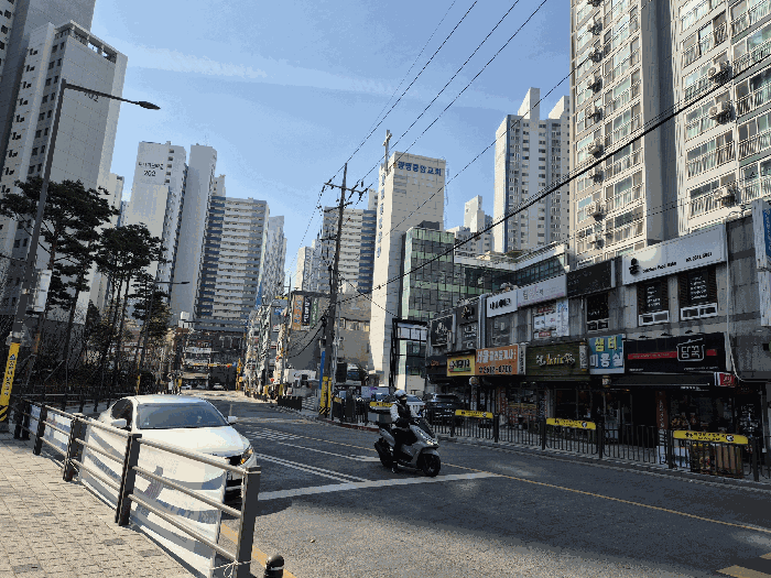 주위환경 - 동측 도로변