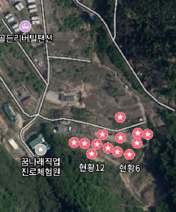 전체 토지 위성지도 모습