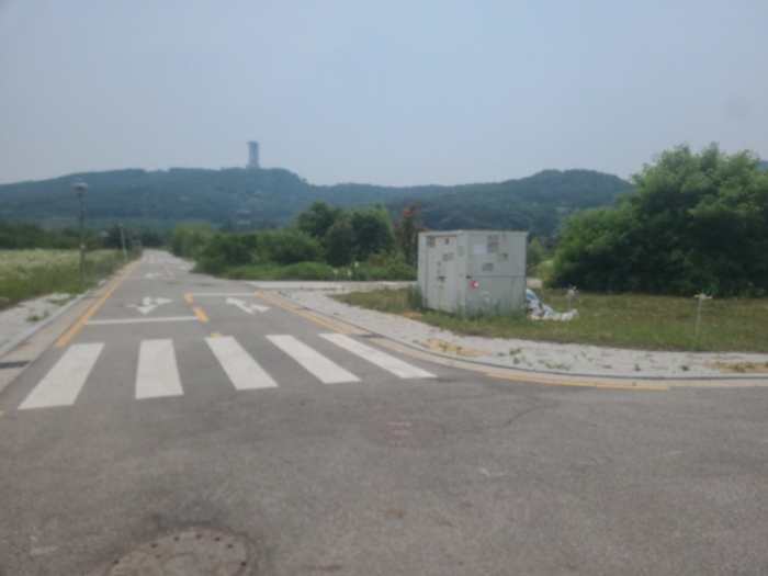 - 본건 토지(1289-98) 전경(진입로 기준 좌측면)
