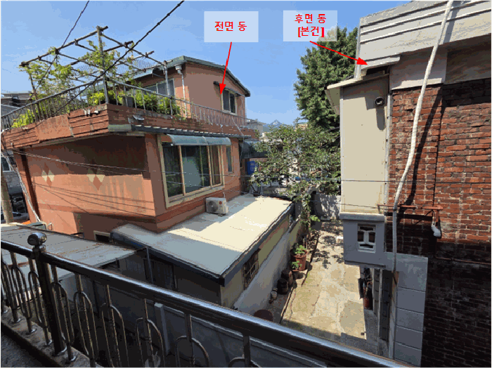 【 전면 동 및 후면동(본건 건물) 】