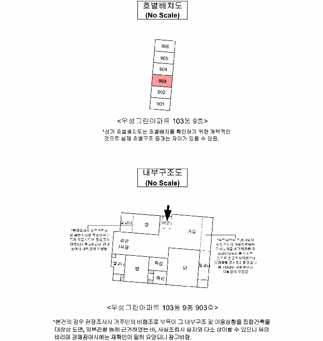 호별배치도 및 내부구조도