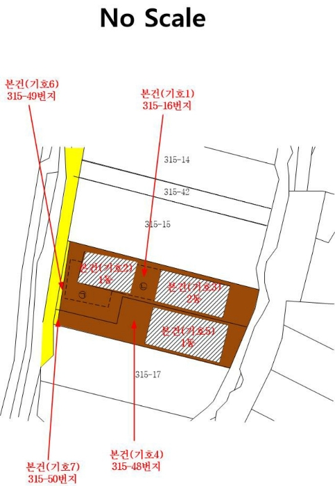 지적 및 건물 개황도