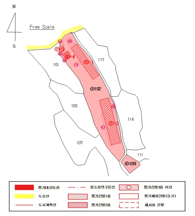 지적 및 건물개황도