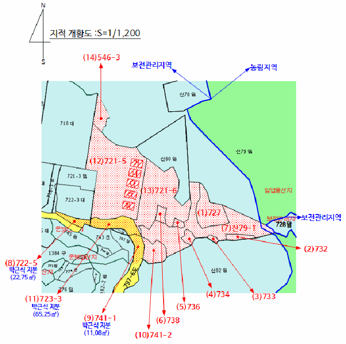지적 및 건물개황도