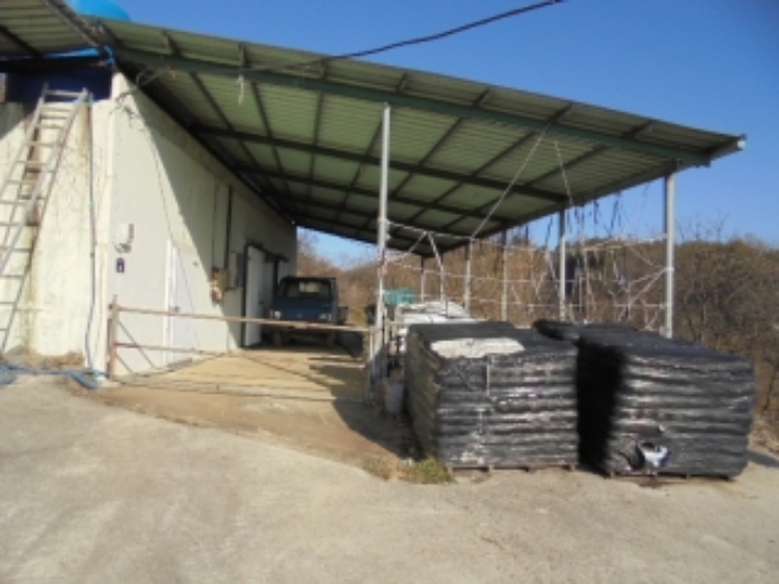 제시외건물 비가림시설,창고 등 전경