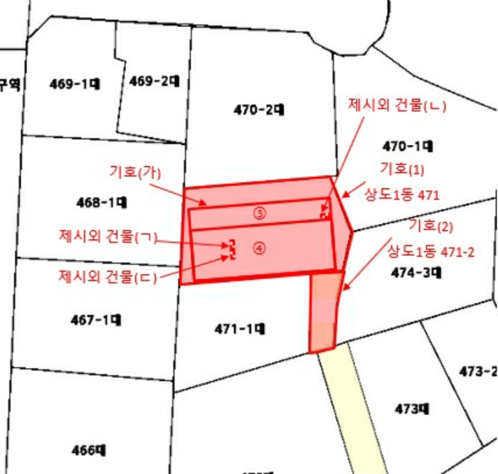 지적 및 건물개황도