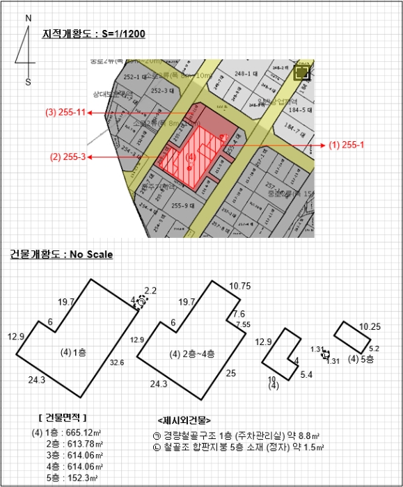 지 적 도 및 건물개황도